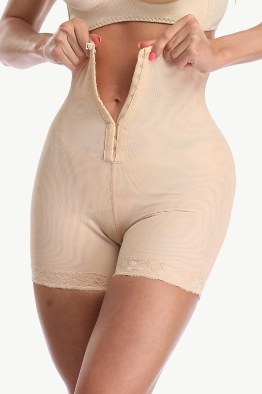 Full Size Hook-and-Eye Shaping Shorts Luvéillé
