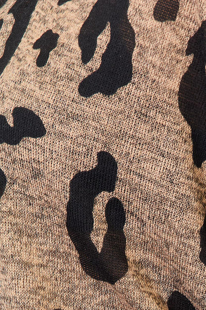 Hopely Full Size Leopard V-Neck Long Sleeve T-Shirt Luvéillé