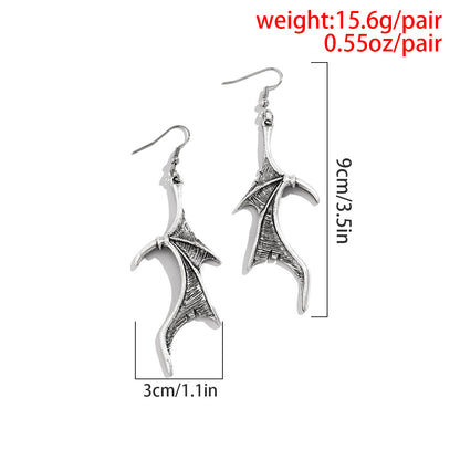 Jewelry Creative Personality Devil Dragon Wings Earrings Luvéillé