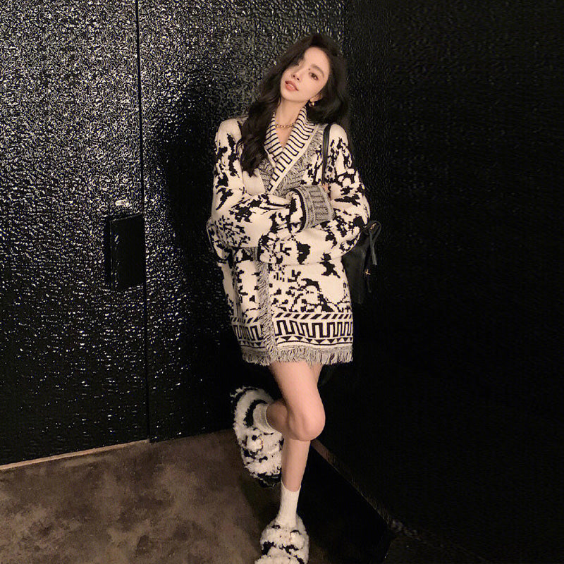 Knitted Cardigan Slouchy Sweater Female Luvéillé