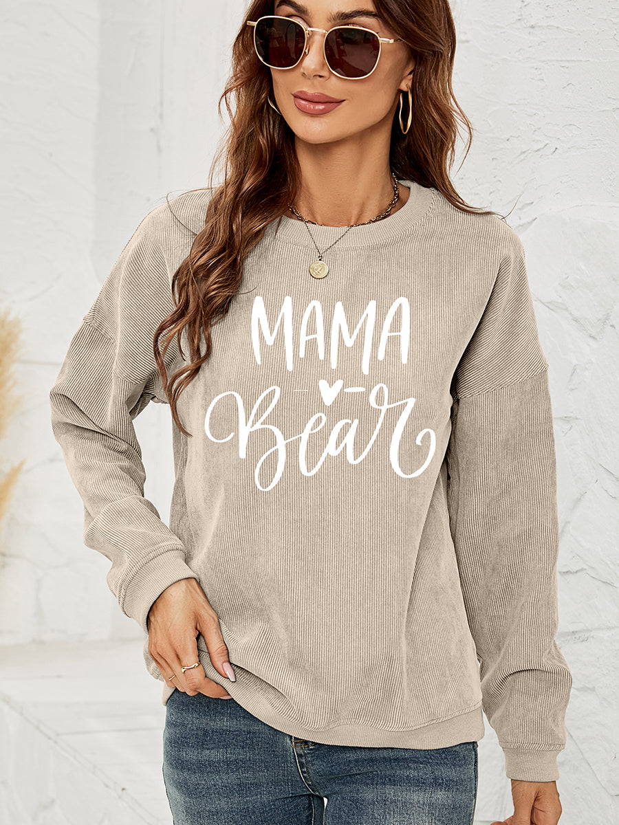 MAMA Graphic Round Neck Sweatshirt Luvéillé