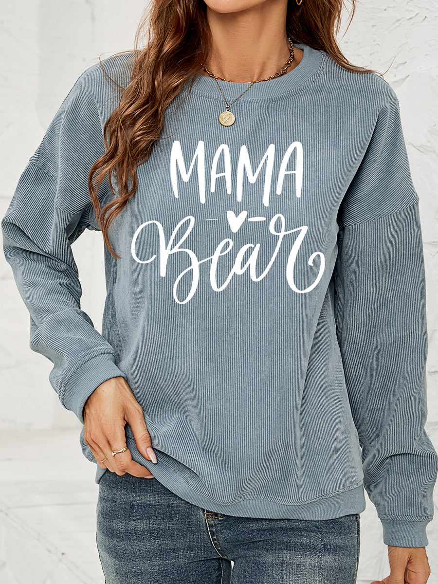 MAMA Graphic Round Neck Sweatshirt Luvéillé