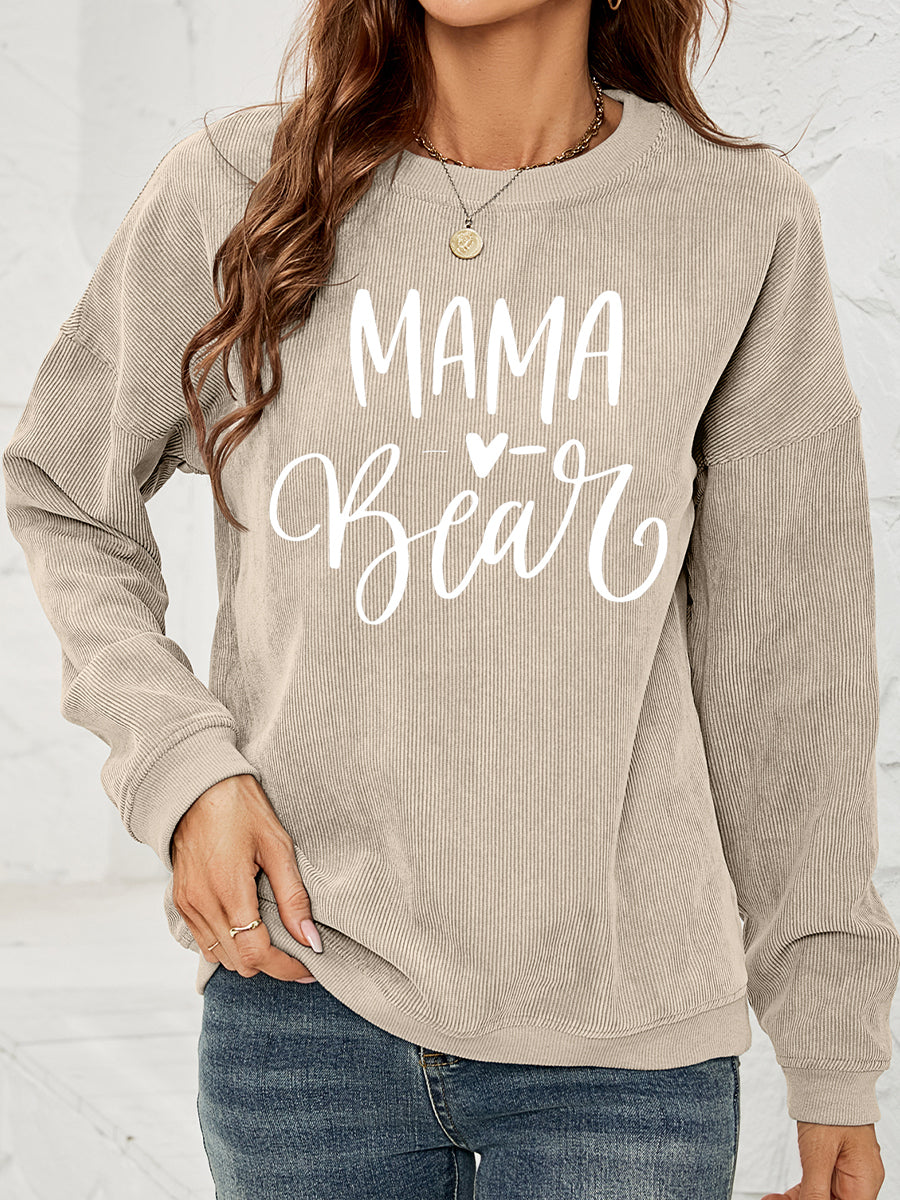 MAMA Graphic Round Neck Sweatshirt Luvéillé