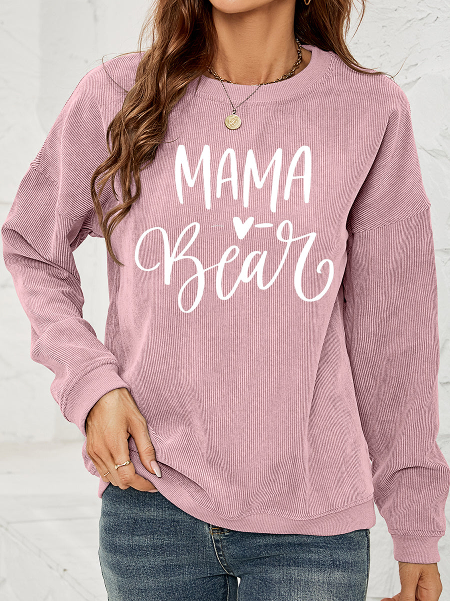 MAMA Graphic Round Neck Sweatshirt Luvéillé