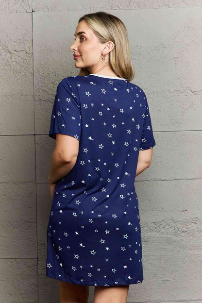 MOON NITE Quilted Quivers Button Down Sleepwear Dress Luvéillé