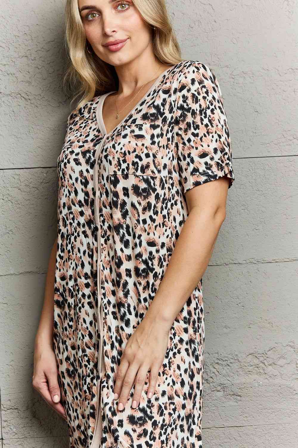 MOON NITE Quilted Quivers Button Down Sleepwear Dress Luvéillé