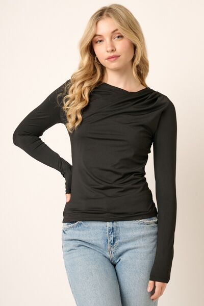 Mittoshop Ruched Long Sleeve Slim Top Luvéillé