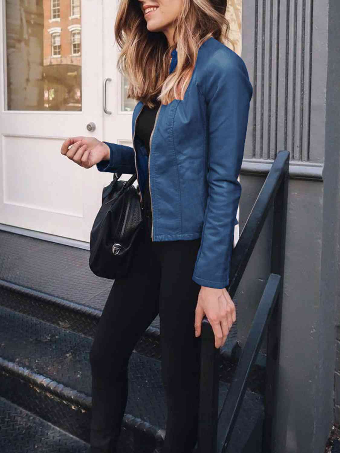 Mock Neck Zip Up Jacket Luvéillé