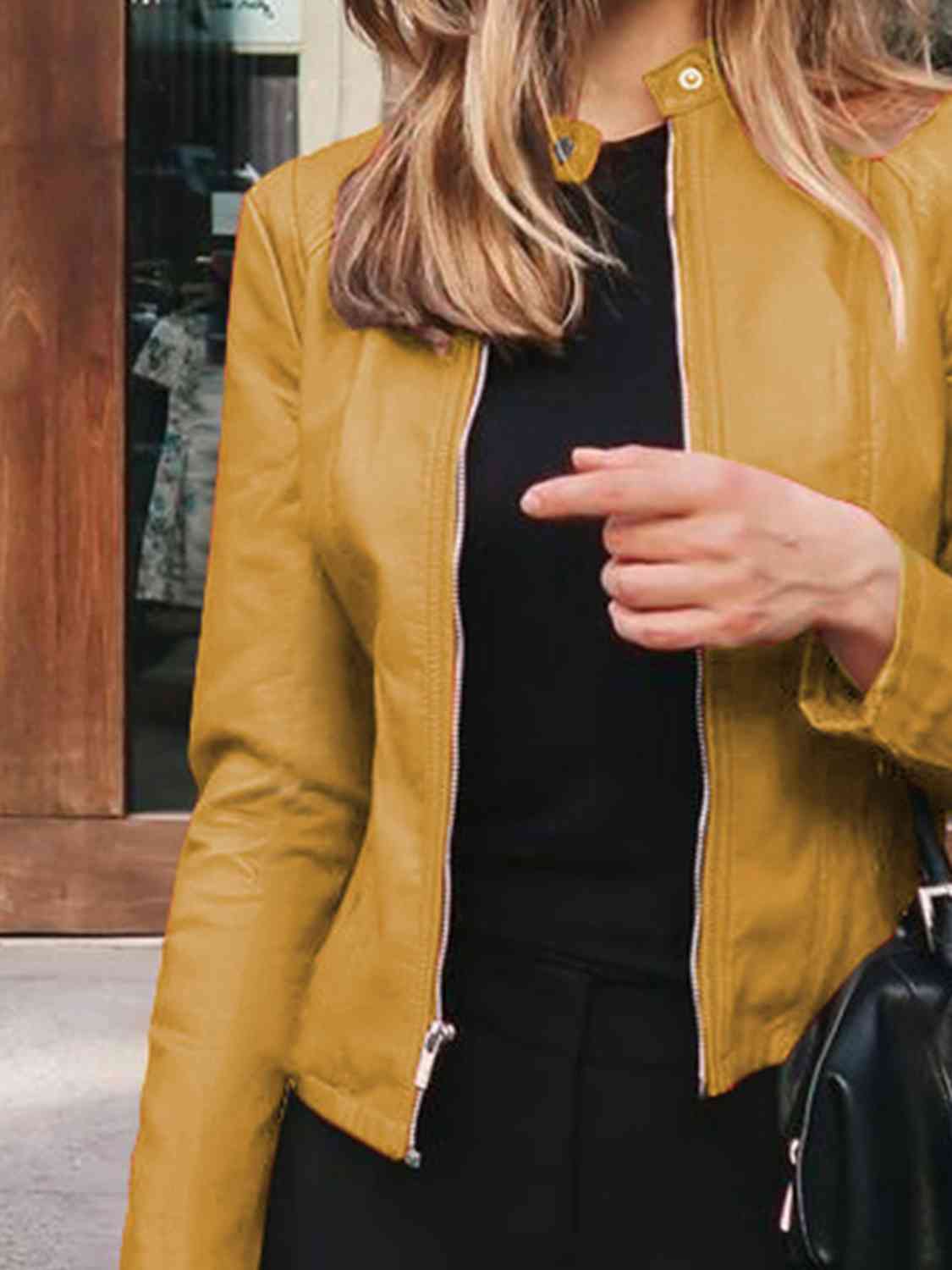 Mock Neck Zip Up Jacket Luvéillé