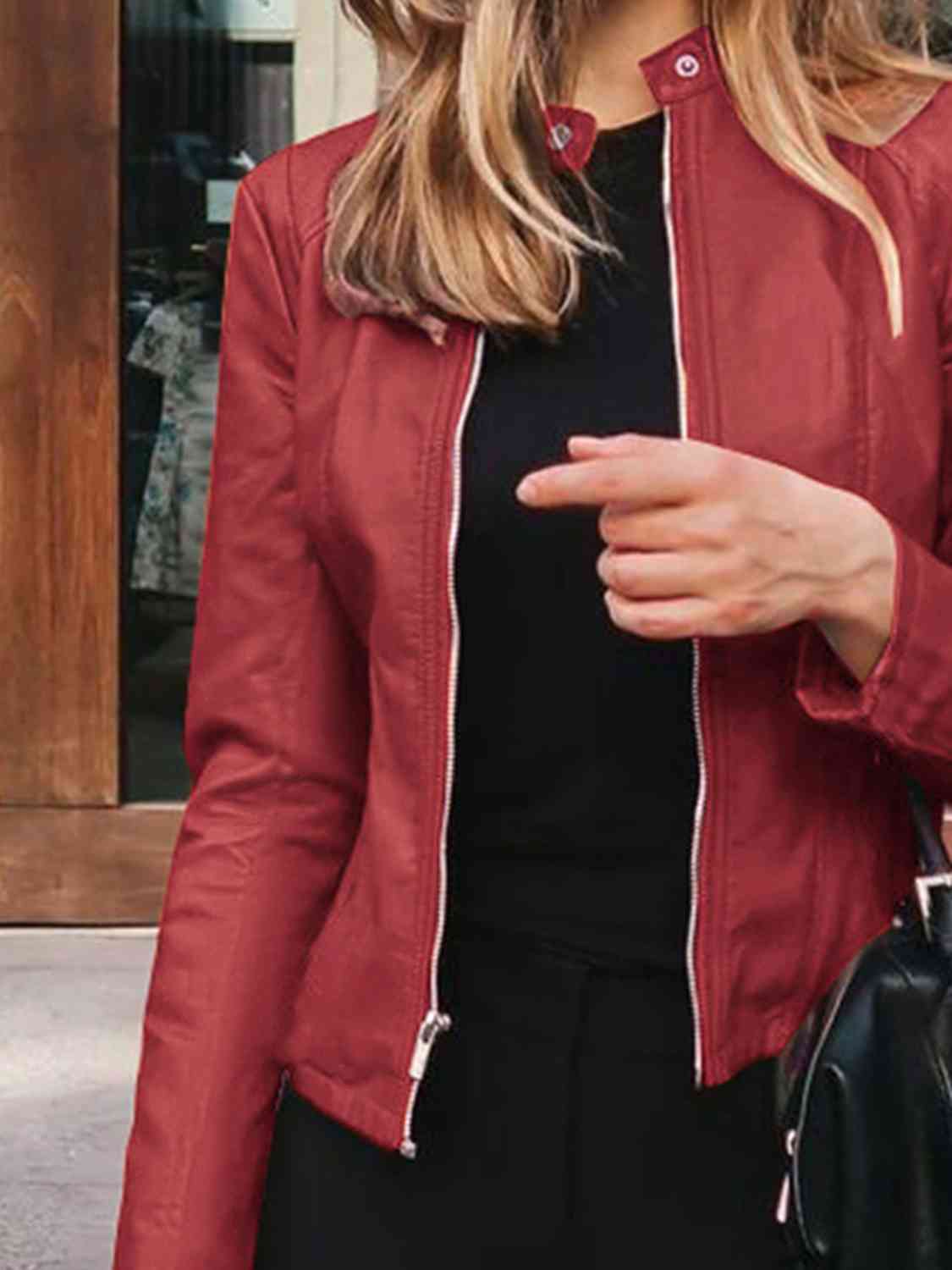 Mock Neck Zip Up Jacket Luvéillé