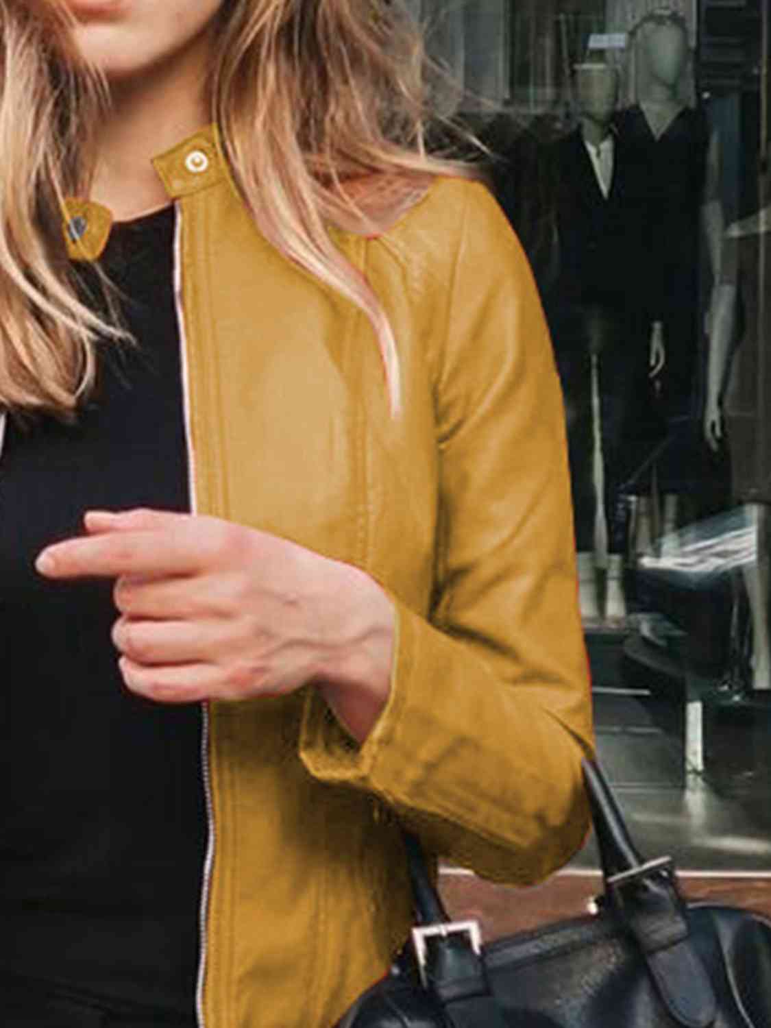 Mock Neck Zip Up Jacket Luvéillé