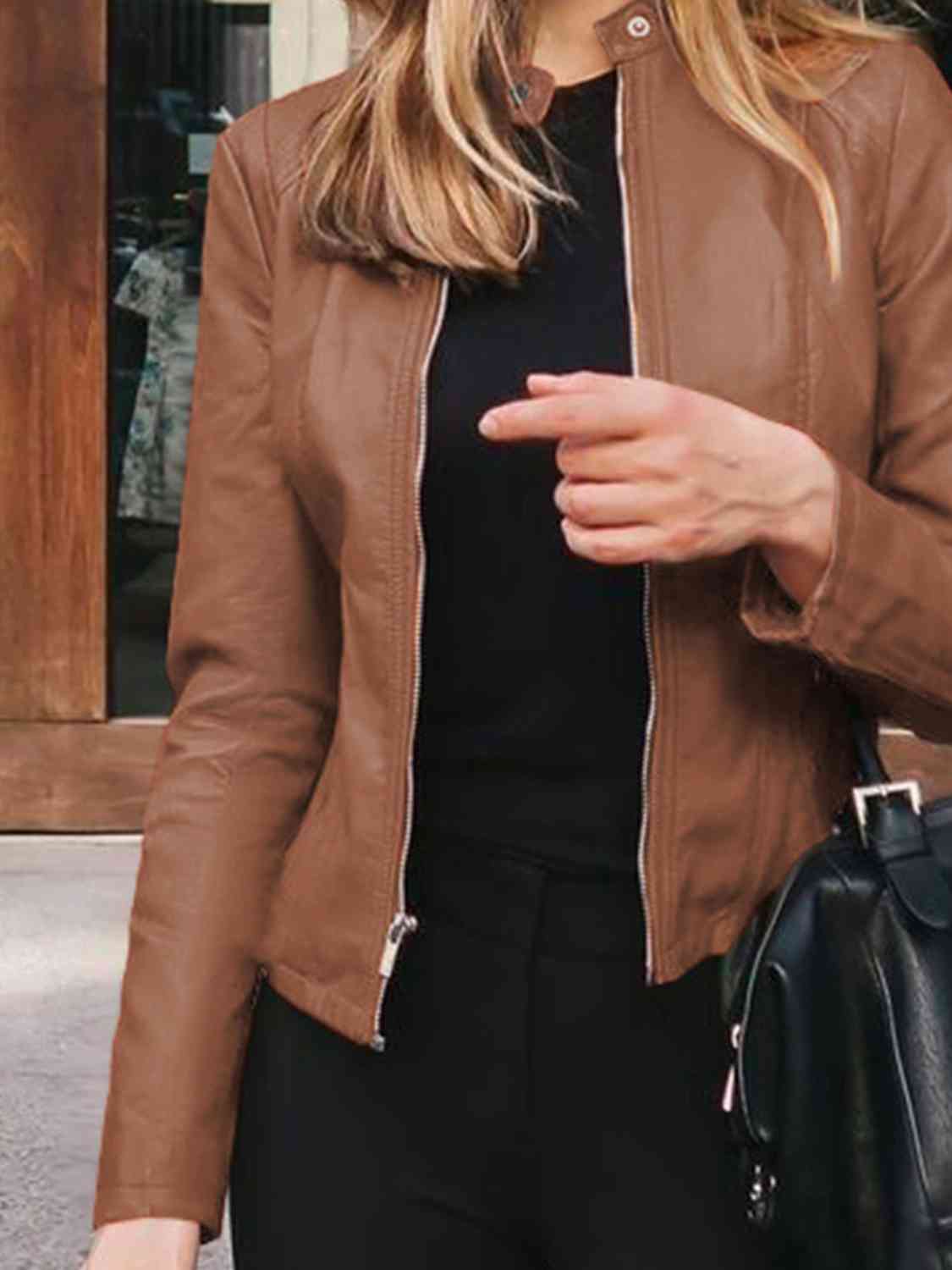 Mock Neck Zip Up Jacket Luvéillé