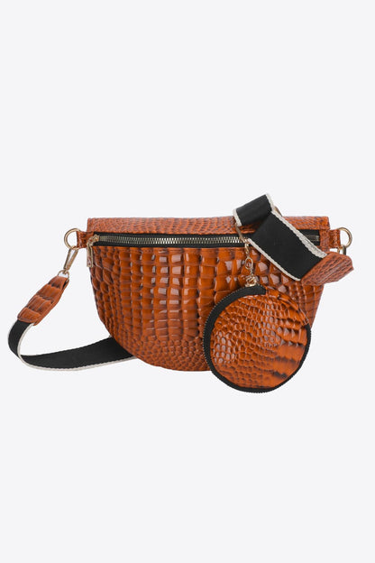 PU Leather Sling Bag with Small Purse Luvéillé