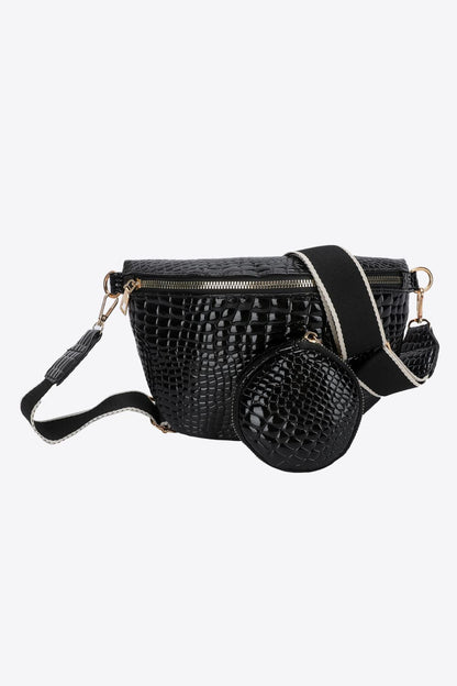 PU Leather Sling Bag with Small Purse Luvéillé