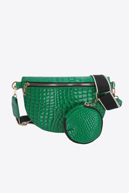 PU Leather Sling Bag with Small Purse Luvéillé