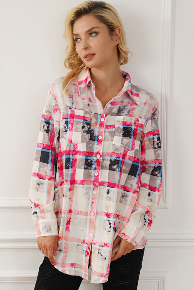 Plaid Button Up Long Sleeve Shirt Luvéillé