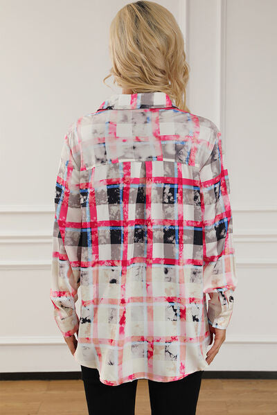 Plaid Button Up Long Sleeve Shirt Luvéillé
