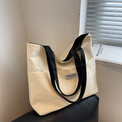 Simple One-shoulder Canvas Bag Luvéillé
