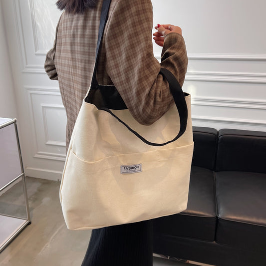 Simple One-shoulder Canvas Bag Luvéillé