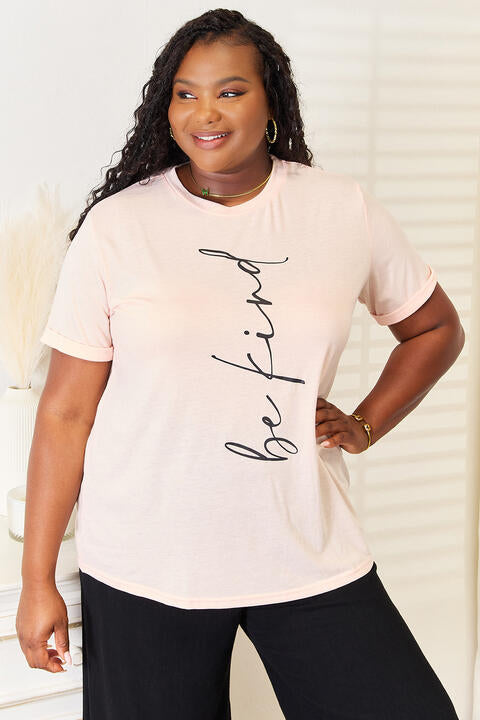Simply Love BE KIND Graphic Round Neck T-Shirt Luvéillé