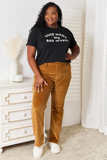 Simply Love GOOD MOMS SAY BAD WORDS Graphic Tee Luvéillé