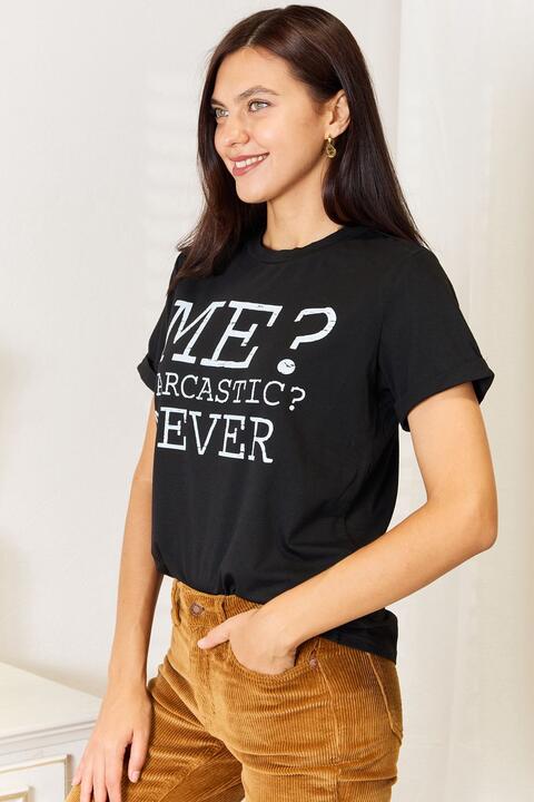 Simply Love Letter Graphic Round Neck T-Shirt Luvéillé