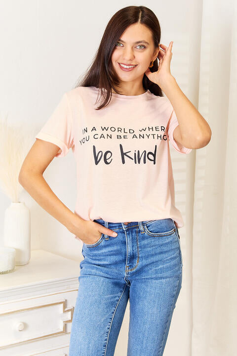 Simply Love Slogan Graphic Cuffed T-Shirt Luvéillé