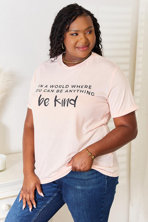 Simply Love Slogan Graphic Cuffed T-Shirt Luvéillé