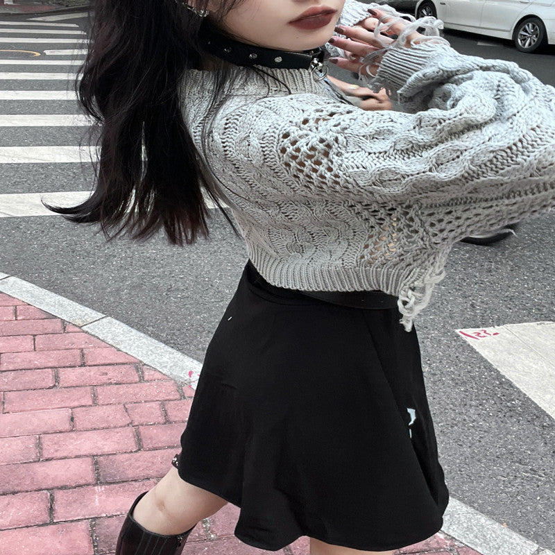 T-shirt Street Punk Spicy Girl Short Long-sleeved Sweater Luvéillé