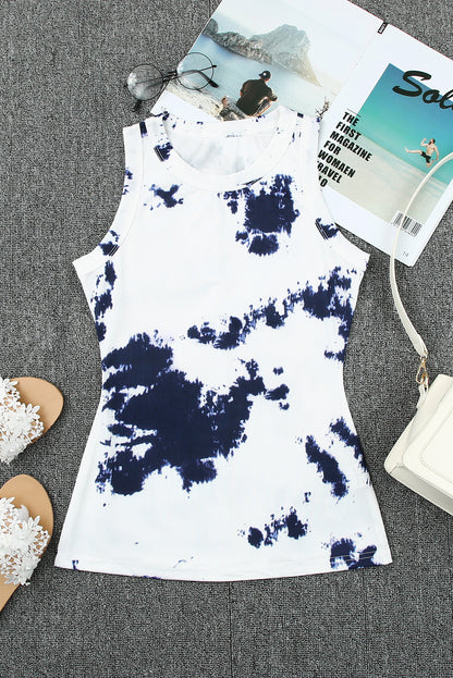 Tie-Dye Round Neck Tank Luvéillé