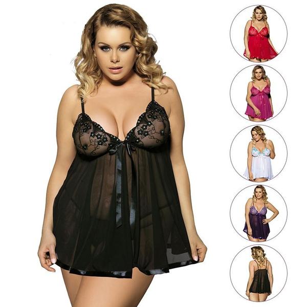 Women Sexy Lingerie Big Code 6XL Sleepwear Sleepdress Luvéillé