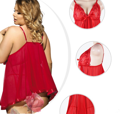 Women Sexy Lingerie Big Code 6XL Sleepwear Sleepdress Luvéillé
