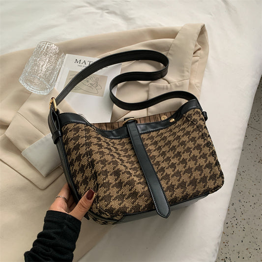 Retro Bag Fashion Houndstooth