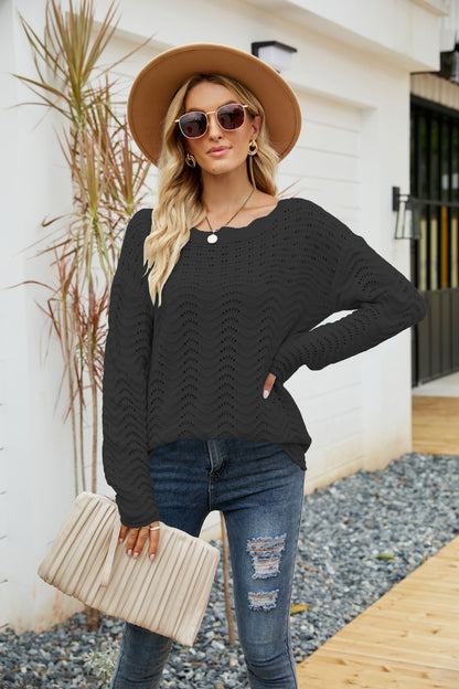Hollow Pullover Lace Knit
